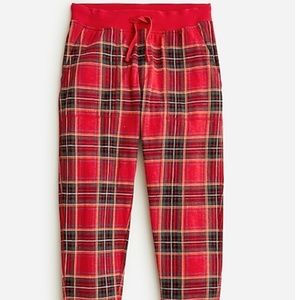 J CREW CLASSIC TARTAN RED PRINTED JOGGERS. NEW WITH TAGS